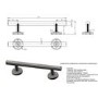 Gunmetal Grey Bathroom Grab Rail 350 x 77mm - Arissa