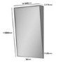 Rectangular Gunmetal Grey Angled Bathroom Mirror 500 x 800mm - Arissa