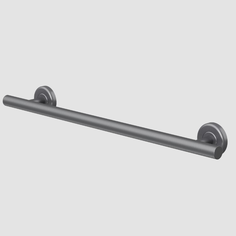 Gunmetal Grey Bathroom Grab Rail 600 x 77mm - Arissa