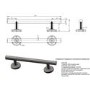 Gunmetal Grey Bathroom Grab Rail 600 x 77mm - Arissa