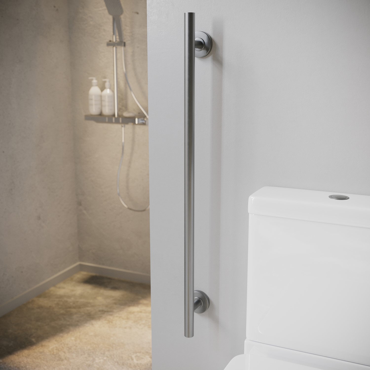 Gunmetal Bathroom Grab Rail 700 x 77mm