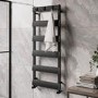Black Towel Radiator with Hooks 1200 x 500mm - Arizona