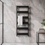 Black Towel Radiator with Hooks 1200 x 500mm - Arizona