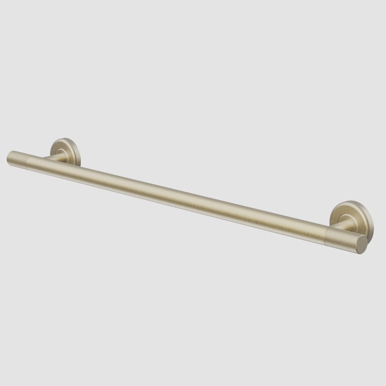 Brass Knurled Bathroom Grab Rail 700 x 77mm - Arissa