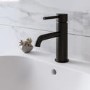 GRADE A2 - Black Mono Basin Mixer Tap - Arissa