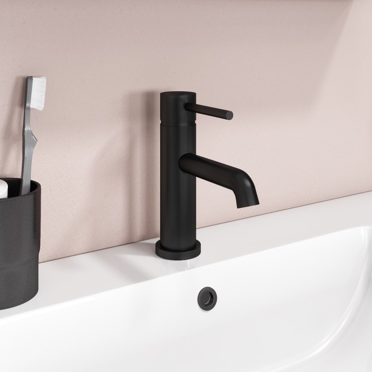 Black Mono Basin Mixer Tap - Arissa