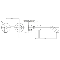 Brushed Brass Wall Mounted Basin Mixer Tap - Arissa