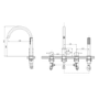 Chrome 4 Hole Bath Shower Mixer Tap - Arissa