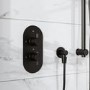 GRADE A1 - Black 1 Outlet Concealed Thermostatic Shower Valve with Dual Control - Arissa