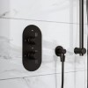 Black 1 Outlet Concealed Thermostatic Shower Valve with Dual Control - Arissa