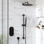 GRADE A1 - Black 2 Outlet Concealed Thermostatic Shower Valve with Dual Control - Arissa