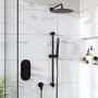 Black 2 Outlet Concealed Thermostatic Shower Valve with Dual Control - Arissa