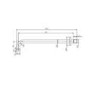 Black 357mm Wall Mounted Shower Arm - Arissa