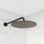 ONLY OPENED - Black 250mm Round Rainfall Shower Head - Arissa