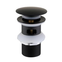 Black Click Clack Slotted Basin Waste - Arissa Black Click Clack Slotted Basin Waste - Arissa