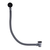 Black Easy Clean Click Clack Bath Waste with Overflow - Arissa Black Easy Clean Click Clack Bath Waste with Overflow - Arissa