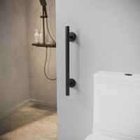 Black Bathroom Grab Rail 450 x 77mm - Arissa