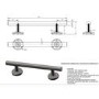 Black Bathroom Grab Rail 450 x 77mm - Arissa
