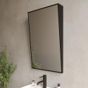 ARIMB500M Rectangular Black Angled Bathroom Mirror 500 x 800mm - Arissa