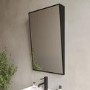 Rectangular Black Angled Bathroom Mirror 500 x 800mm - Arissa