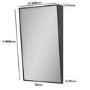 Rectangular Black Angled Bathroom Mirror 500 x 800mm - Arissa