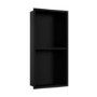 Black Shower Niche with Shelf 305 x 610mm - Arissa