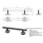 Black Bathroom Grab Rail 700 x 77mm - Arissa