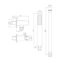 Matt Black Hose with Wall Bracket - Arissa