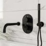 Matt Black Hose with Wall Bracket - Arissa