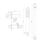 Matt Black Hose with Wall Bracket - Arissa