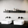 Black Bathroom Organiser Shelf 1000mm - Arissa