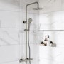 Brushed Nickel 2 Outlet Thermostatic Mixer Shower Set - Arissa