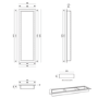 Tileable Shower Niche with Shelves 1270 x 406mm - Arissa