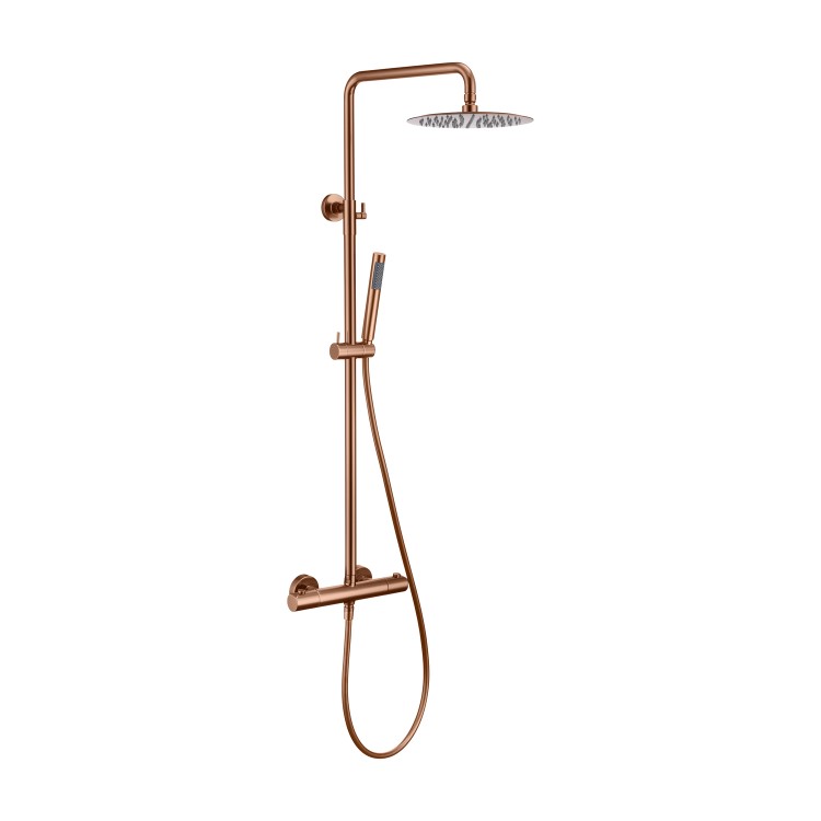 Brushed Bronze Shower & Basin Mixer Tap Set - Arissa