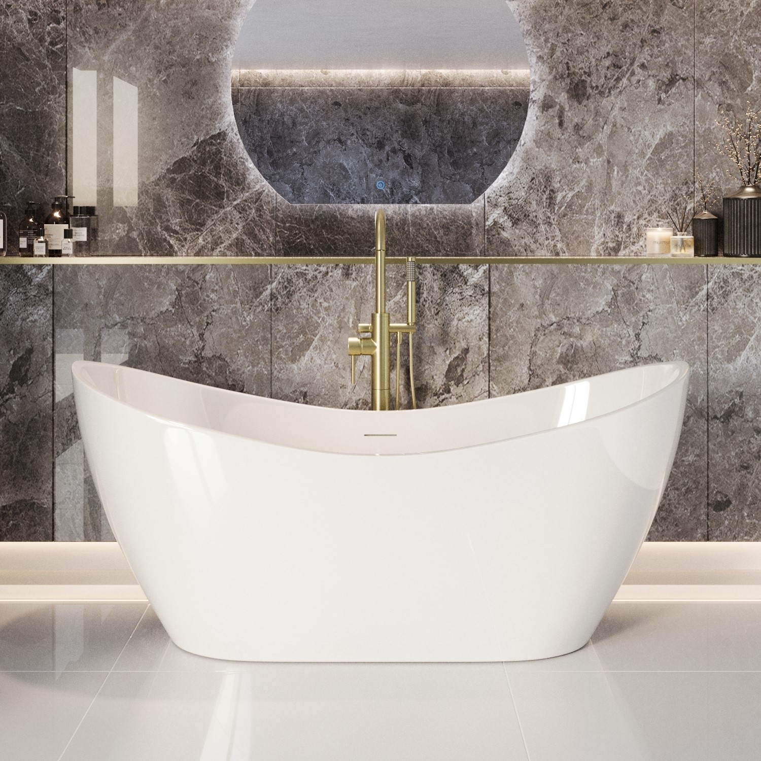 Arles Freestanding Double Ended Slipper Bath 1700 X 795Mm DM972T