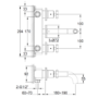 GRADE A1 - Black Crosshead Handle Wall Mounted Basin Mixer Tap - Arissa