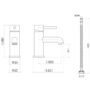 Black Mono Basin Mixer Tap - Arissa