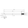 Wall Mounted Round 90 Degree Bend Shower Arm