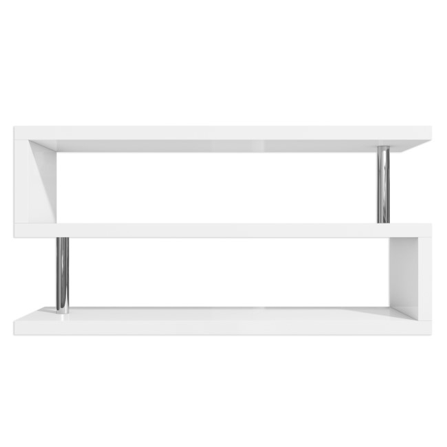 Artemis White High Gloss Geometric TV Stand - TV's up to 50"