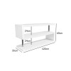 Artemis White High Gloss Geometric TV Stand - TV&#39;s up to 50&quot;