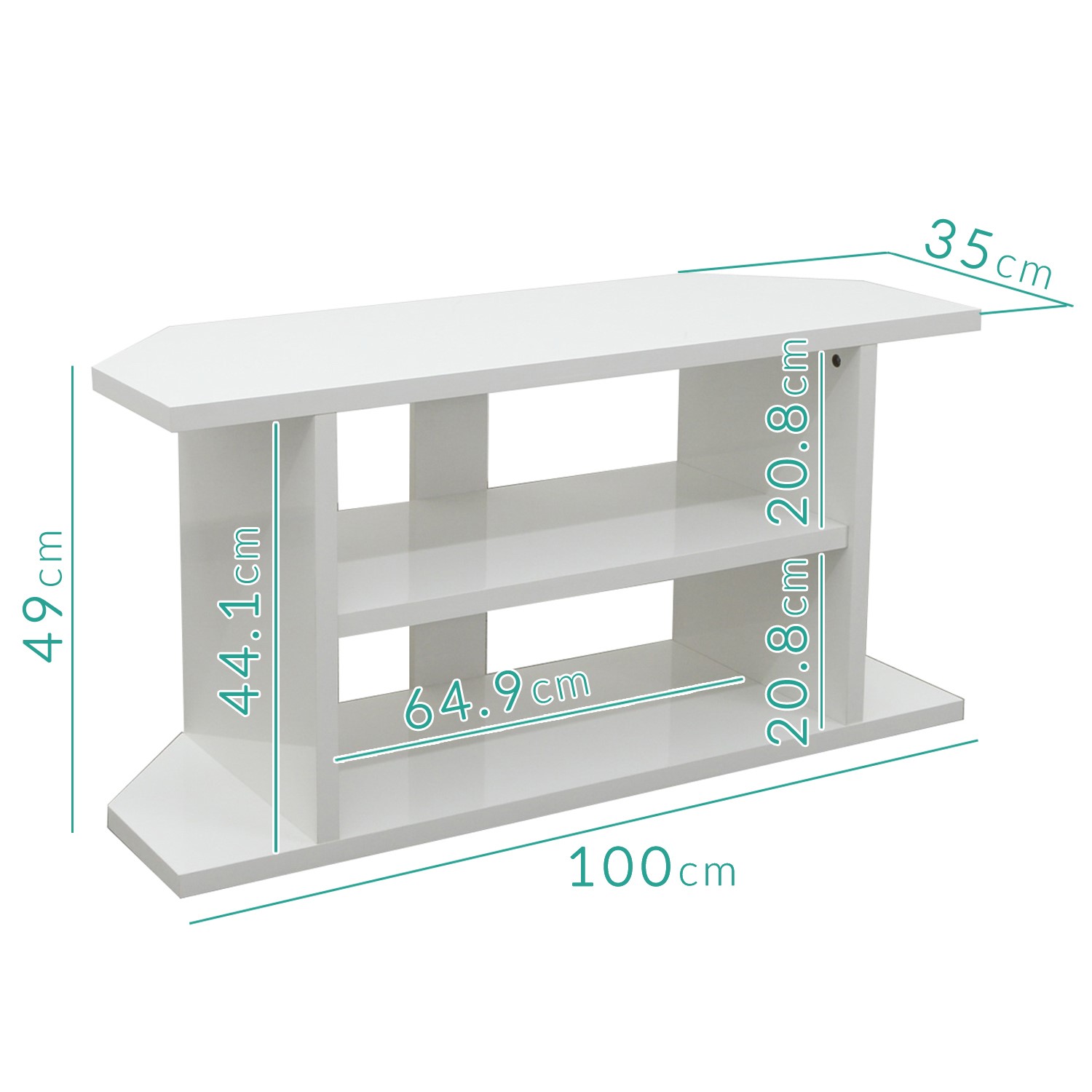 Artemis Small White High Gloss Corner Tv Stand Tv S Up To 40