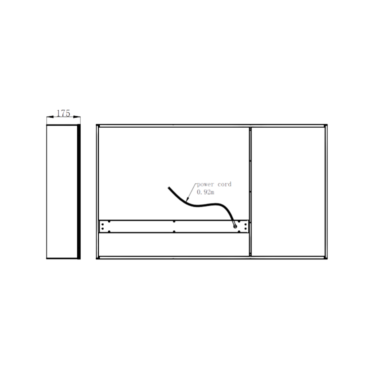 Triple Door Mirrored Bathroom Cabinet with Lights Demister & Socket 1200 x 800mm - Artemis
