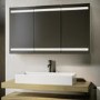 Triple Door Mirrored Bathroom Cabinet with Lights Demister & Socket 1200 x 800mm - Artemis