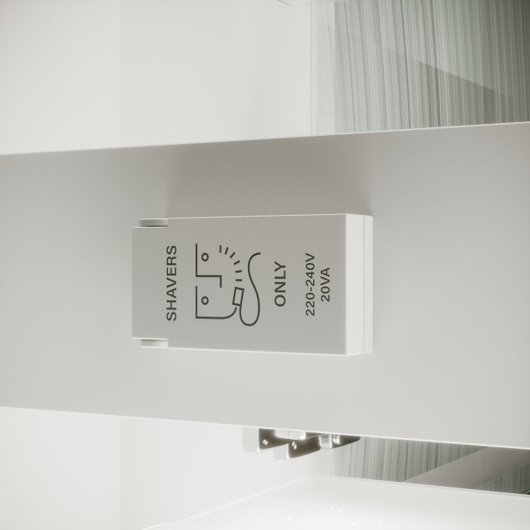 Triple Door Mirrored Bathroom Cabinet with Lights Demister & Socket 1200 x 800mm - Artemis