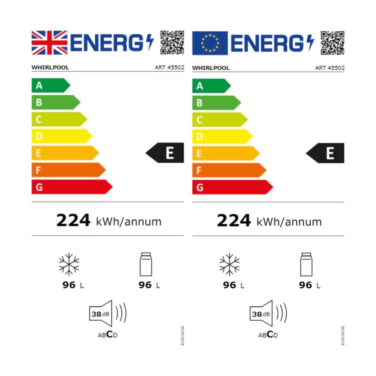 Refurbished Whirlpool ART45502 Integrated 244 Litre 50/50 Low Frost Fridge Freezer