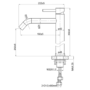 Brushed Bronze Tall Mono Basin Mixer Tap - Arissa