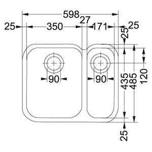Franke ARX160DLDP Ariane 1.5 Bowl Undermount Stainless Steel Sink and Tap Designer Pack