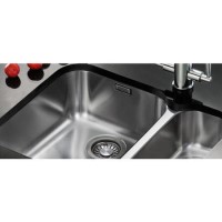 Franke ARX160DRDP Ariane 1.5 Bowl Undermount Stainless Steel Sink with Right Hand Small Bowl Designer Pack