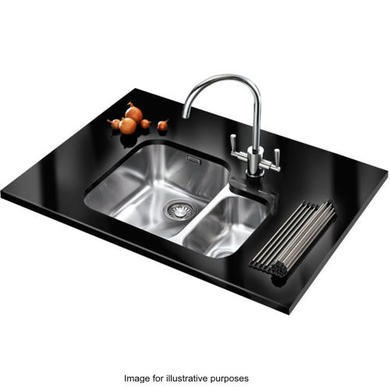 1.5 Bowl Undermount Chrome Stainless Steel Kitchen Sink with Right Hand Drainer - Franke Ariane