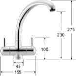Franke ARX651PRPACK Ariane 1.5 Bowl Right Hand Drainer Sink and Tap Pack